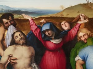 Lorenzo Lotto, Cristo deposto nel sepolcro - dettaglio