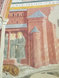 Affreschi di Benozzo Gozzoli nella cappella di San Girolamo - dettaglio