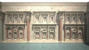 La ricostruzione in 3D della parete nord della piscina delle terme di Caracalla @ Soprintendenza Speciale Archeologia Belle arti e Paesaggio di Roma