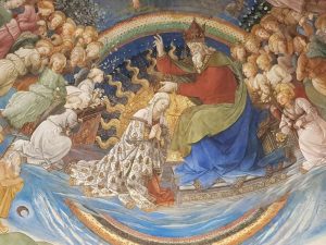 Affresco di Filippo Lippi nella Cattedrale di Santa Maria Assunta a Spoleto - dettaglio dell'incoronazione della Vergine