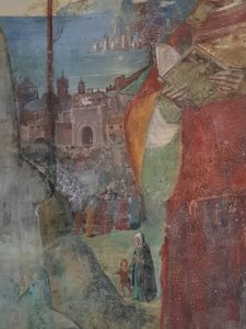 Pinturicchio, Cappella Eroli nella Cattedrale di Santa Maria Assunta - dettaglio con l'Arco di Tito