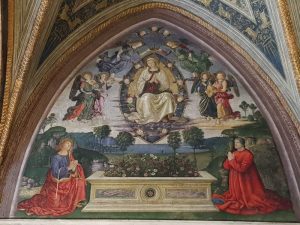 Pinturicchio Sala dei Misteri, Ascensione della Vergine, Appartamento Borgia